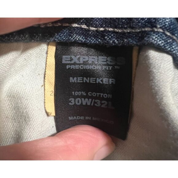 Express Mens Meneker Precision Fit Straight Leg Button Closure Jeans Waist 28" - Picture 7 of 10